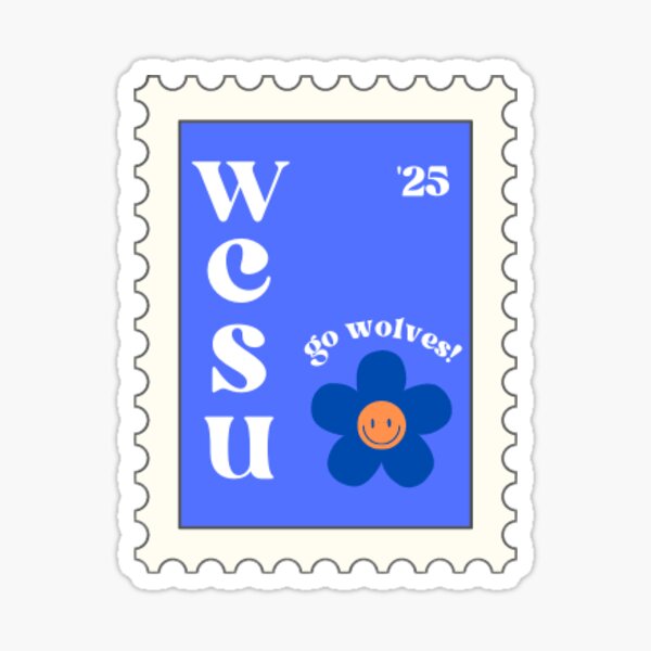 "c/o 2025 wcsu flower stamp sticker" Sticker for Sale by shannrupar