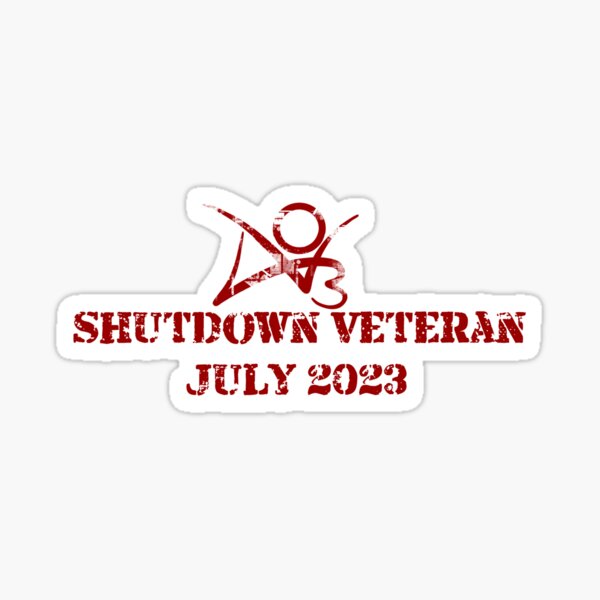 Artikel-Vorschau von AO3-Shutdown-Veteranenaufkleber, designt und verkauft von omarsbigsister.