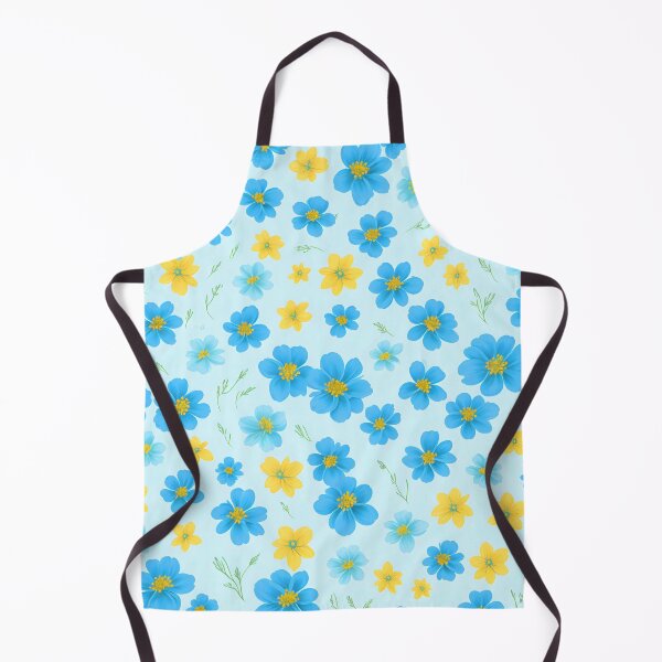Item preview, A garden of flowers in blue and yellow tones designed and sold by EnzoGatti.