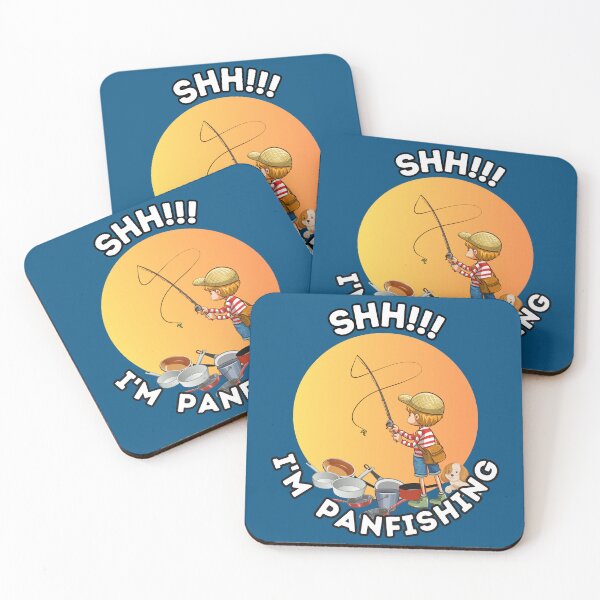 Item preview, Cute funny cartoon Indoor not Outdoor Little angler Pan Fishing at the cabin designed and sold by Shean Fritts.