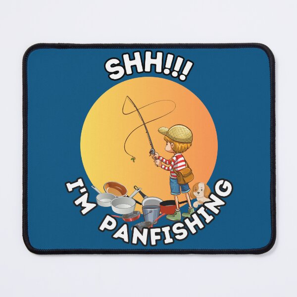 Item preview, Cute funny cartoon Indoor not Outdoor Little angler Pan Fishing at the cabin designed and sold by Shean Fritts.
