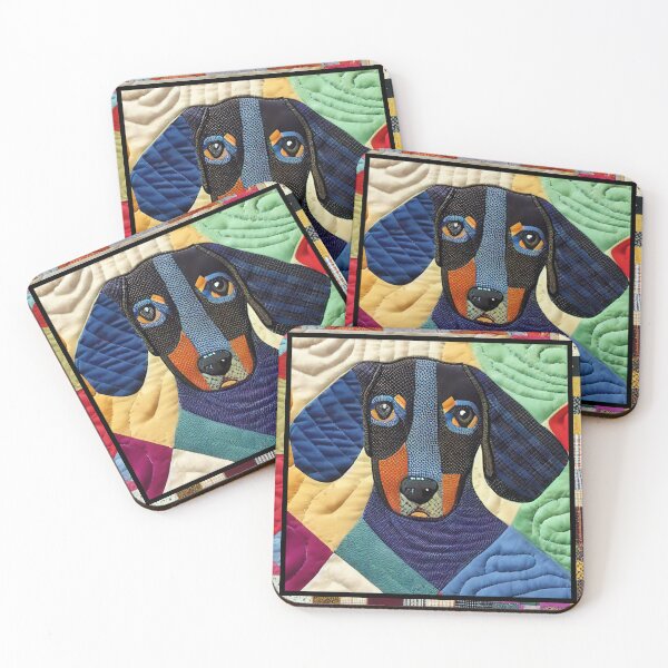 Item preview, Dachsund Patchwork Quilt designed and sold by kedoki.