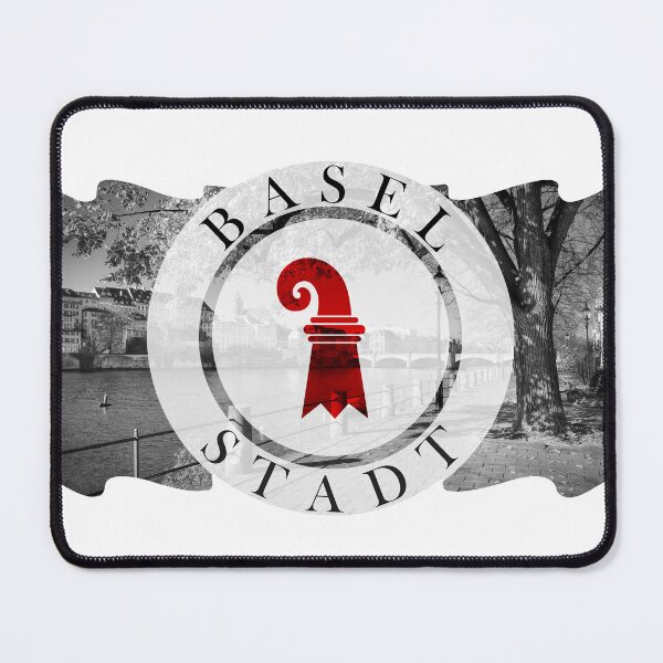 Item preview, Basel city canton flag, riverside charm on Rhine designed and sold by EclecticCharm.