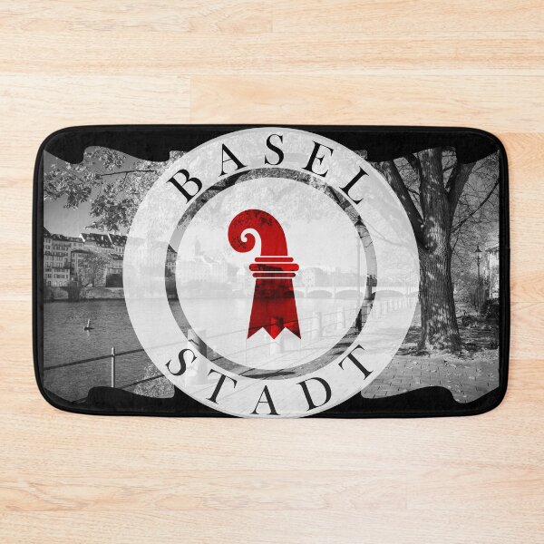 Item preview, Basel city canton flag, riverside charm on Rhine designed and sold by EclecticCharm.