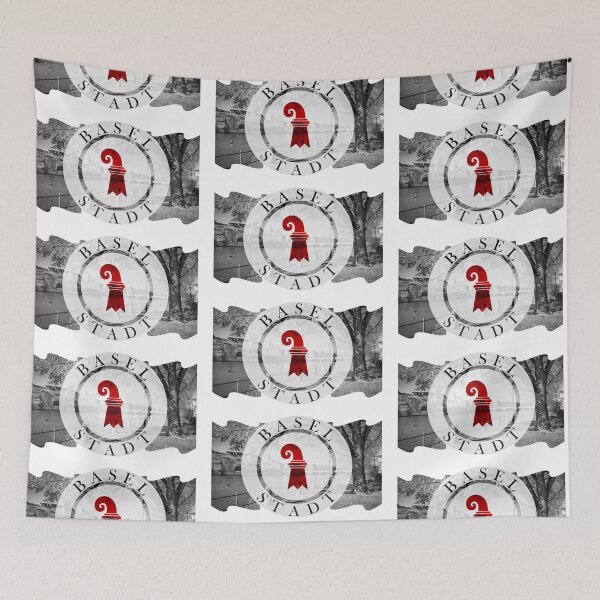 Item preview, Basel city canton flag, riverside charm on Rhine designed and sold by EclecticCharm.