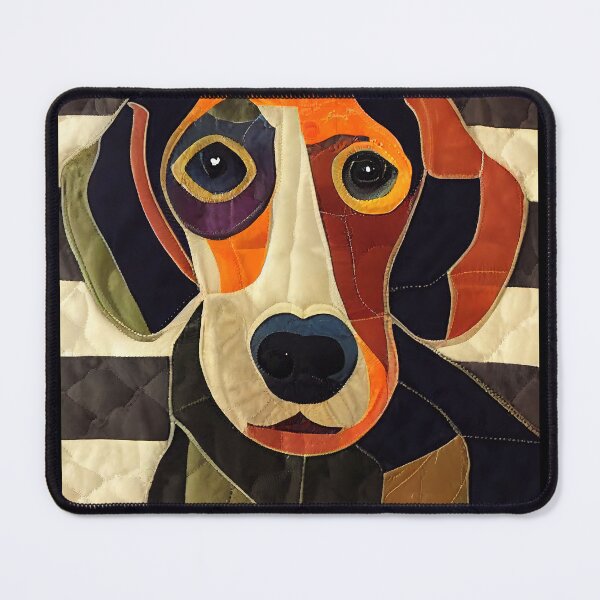 Item preview, Abstract Hound Dog Patchwork Quilt designed and sold by kedoki.