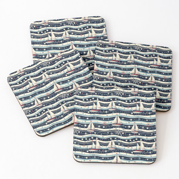 Item preview, Nautical Boat Pattern designed and sold by ComerPrintCo.