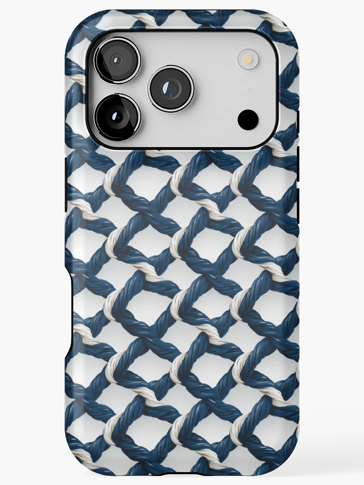 Thumbnail 1 of 4, iPhone Case, Nautical Rope Pattern designed and sold by ComerPrintCo.