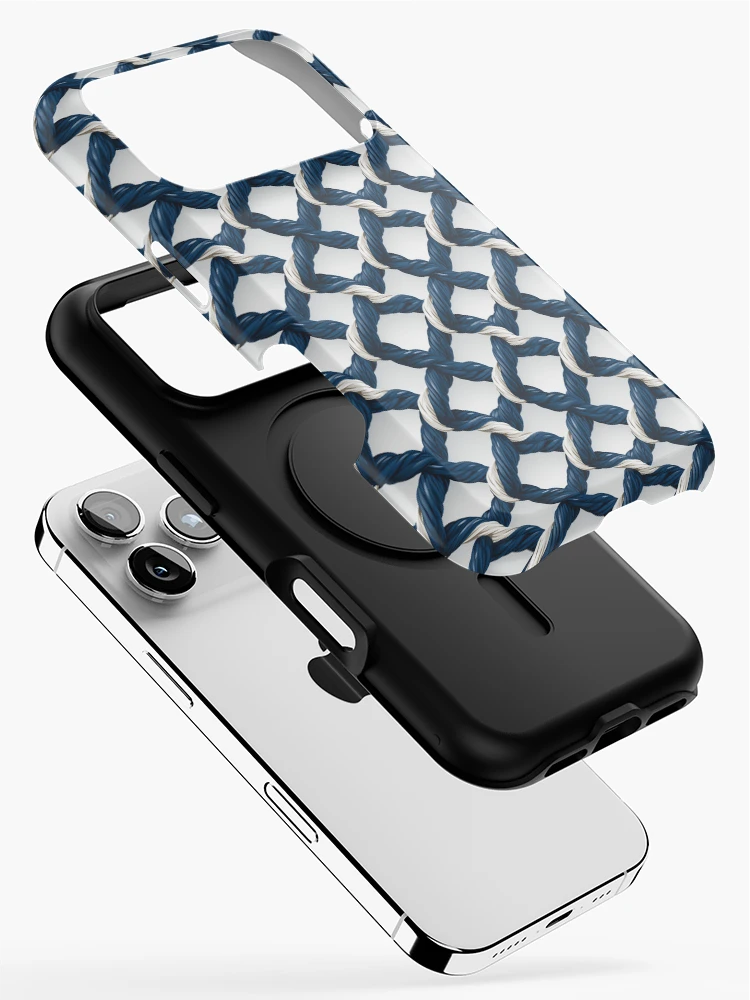 Thumbnail 2 of 4, iPhone Case, Nautical Rope Pattern designed and sold by ComerPrintCo.