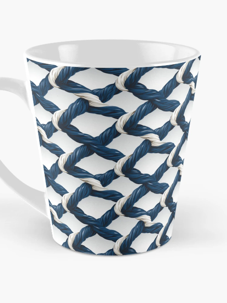 Thumbnail 3 of 4, Coffee Mug, Nautical Rope Pattern designed and sold by ComerPrintCo.