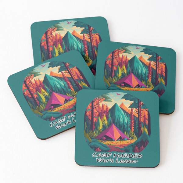 Item preview, "Camp Harder" - graphic by BabeMonetArt designed and sold by MoxyMermaid.