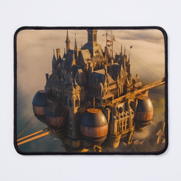 Item preview, SteamPunk Flying Mont Saint Michel designed and sold by SkyPouikPouik.