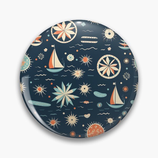 Item preview, Nautical Boat Pattern designed and sold by ComerPrintCo.
