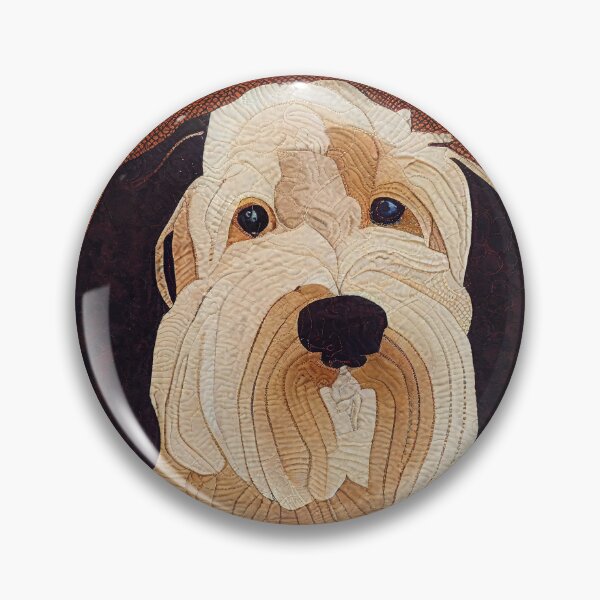 Item preview, Brown Eared Goldendoodle Dog Patchwork Quilt designed and sold by kedoki.