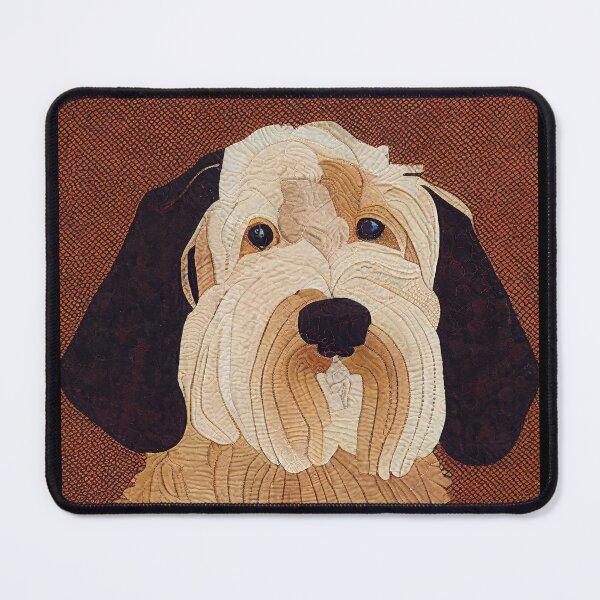 Item preview, Brown Eared Goldendoodle Dog Patchwork Quilt designed and sold by kedoki.