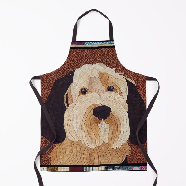 Item preview, Brown Eared Goldendoodle Dog Patchwork Quilt designed and sold by kedoki.