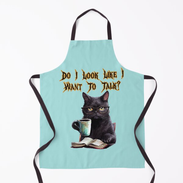 Item preview, Do I Look Like I Want To Talk? Funny Snarky Black Cat designed and sold by JoyOfHopeStore.