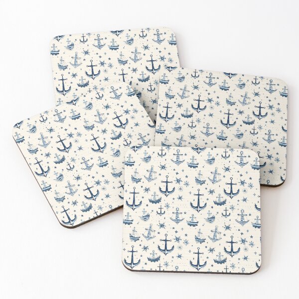 Item preview, Nautical Boat Anchor Pattern designed and sold by ComerPrintCo.