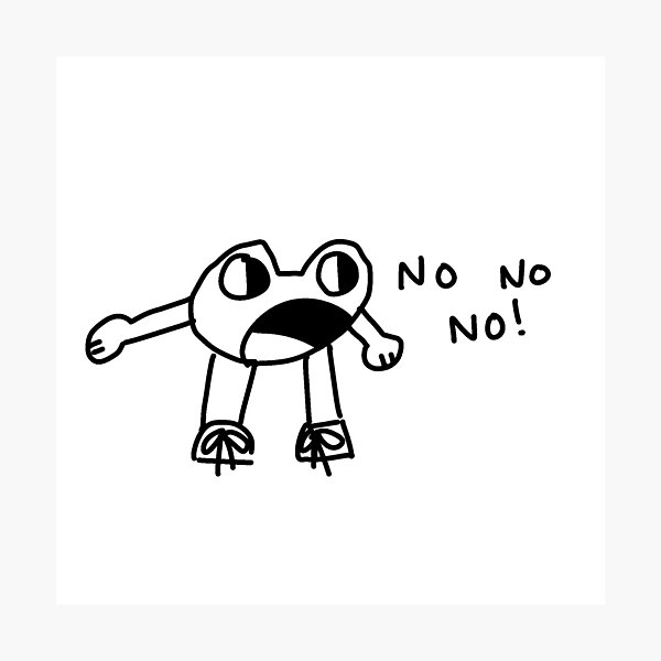 Item preview, “NO NO NO” Frogethy Shirt designed and sold by SillySquigglies.