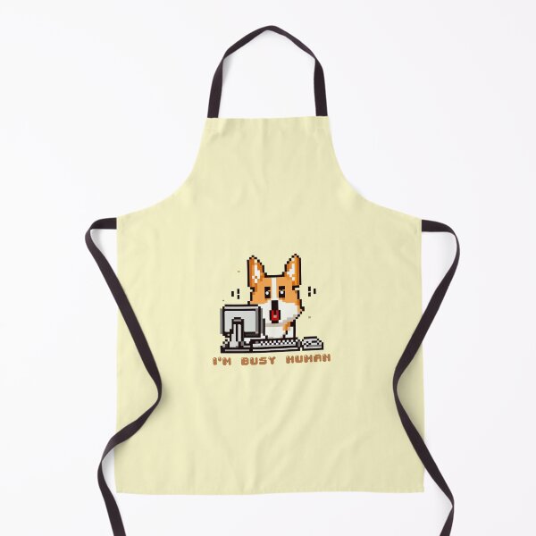 Item preview, Corgi puppy sitting on a computer with the phrase ''I´m Busy Human'' designed and sold by ARVM.