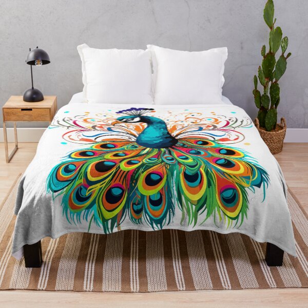 Item preview, Colorful Beautiful Abstract Peacock design. designed and sold by Artbyminga.