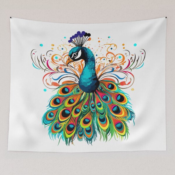 Item preview, Colorful Beautiful Abstract Peacock design. designed and sold by Artbyminga.