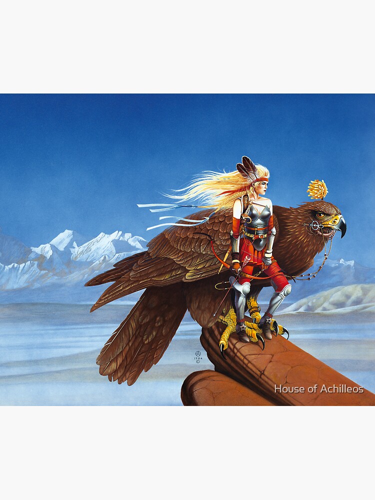 Thumbnail 3 of 3, Sticker, The Eagle Rider by Chris Achilleos designed and sold by HseAchilleos.