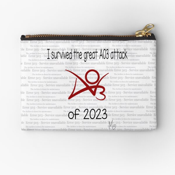 Item preview, I survived the great AO3 attack of 2023 designed and sold by Cosmic  Rebel.