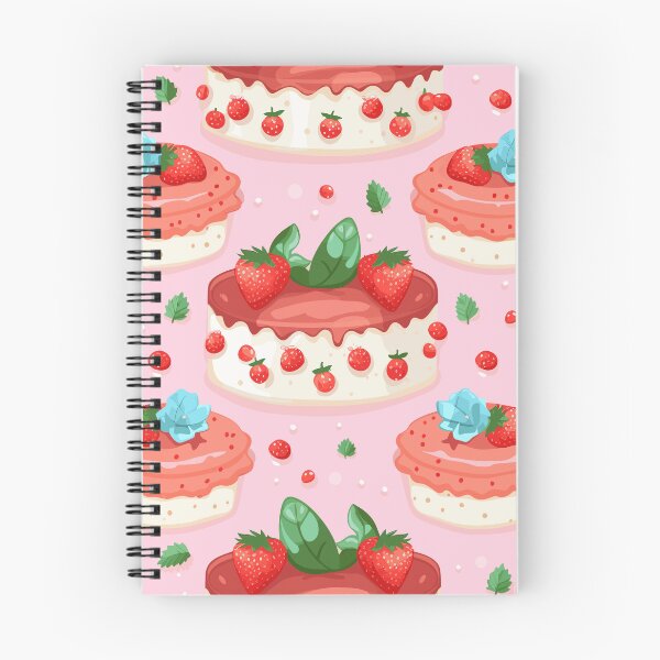 Item preview, Strawberry Cake Pattern with Slices, Strawberries, and Sprinkles designed and sold by PaletPatisserie.