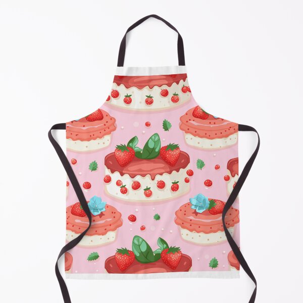 Item preview, Strawberry Cake Pattern with Slices, Strawberries, and Sprinkles designed and sold by PaletPatisserie.