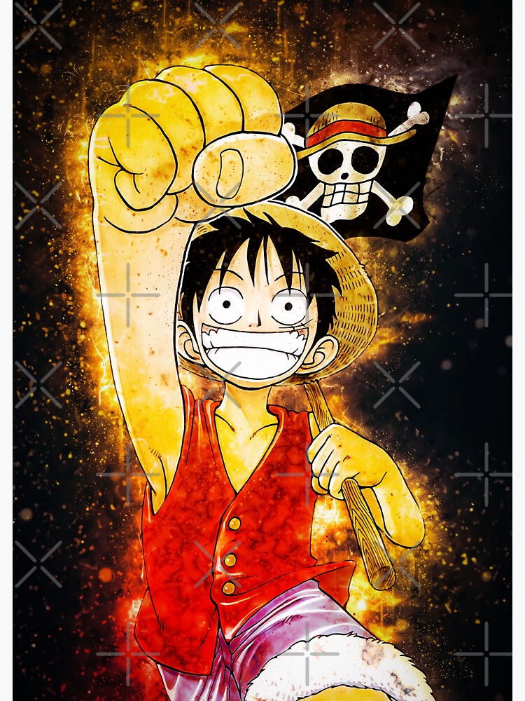 Sticker avec l'œuvre « Chapeau de paille (Luffy - One Piece) » de