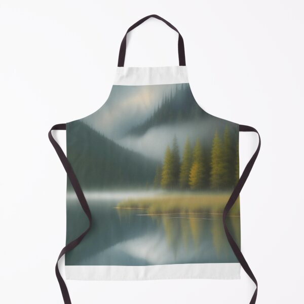 Item preview, a peaceful campsite by a tranquil mountain lake designed and sold by shizzyhayhoez.