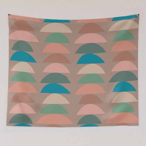 Item preview, Mid Century Modern, Retro Geometrical, Colorful Earth Tones designed and sold by technicolorable_art.