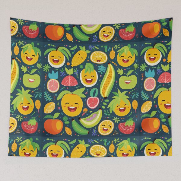 Item preview, Lively Tropical Fruit Pattern with Delightful Emojis designed and sold by PaletPatisserie.