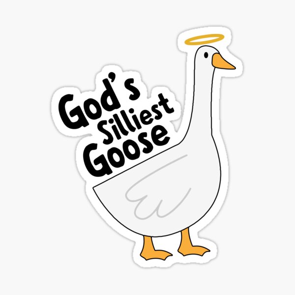 Silly Goose on the Loose Sticker for Sale by Brianna Krischke