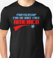 PARTNERSCHAFT FÜR EIN IDIOT FREIER AMERIKA Lustiger Geek-Nerd Unisex T-Shirt