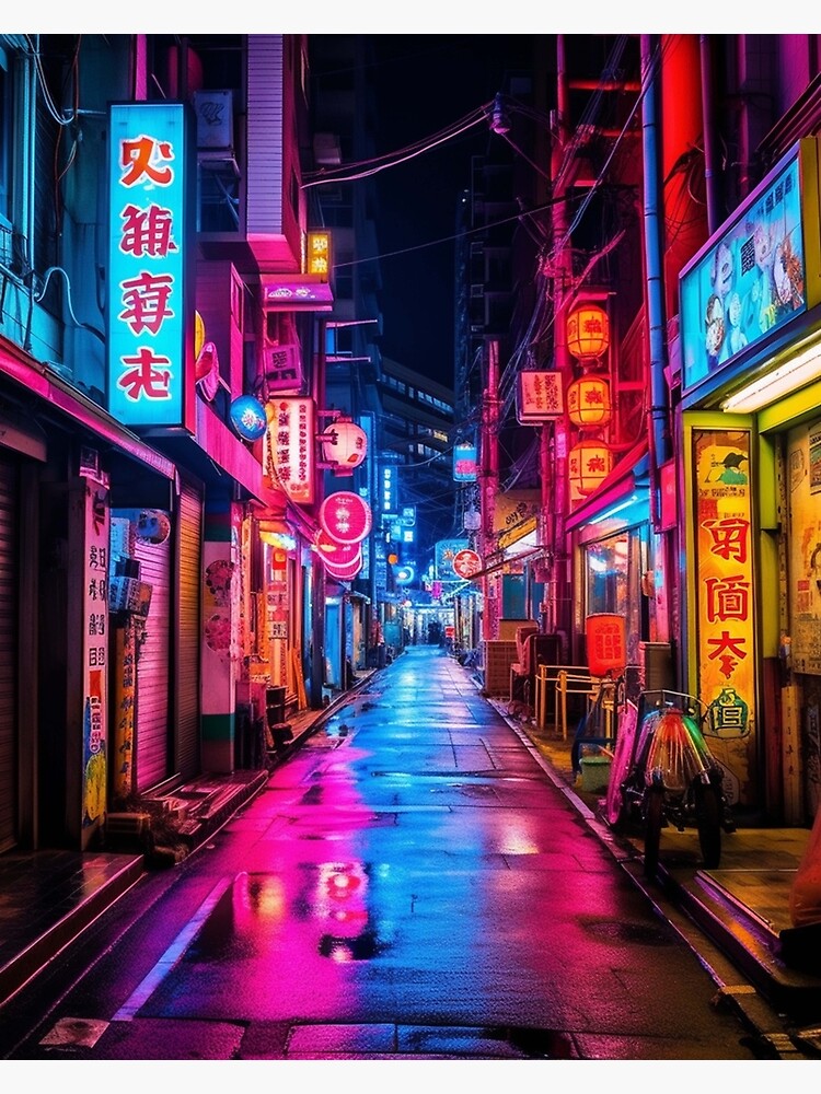A Neon Wonderland called Tokyo Leggings by HimanshiShah