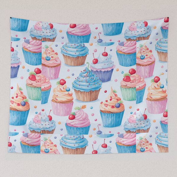 Item preview, Watercolor Cupcakes Pattern | A Delightful Assortment of Delectable Cupcakes designed and sold by PaletPatisserie.