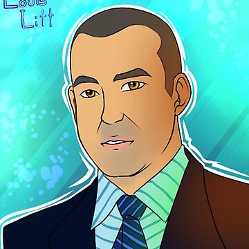 Louis Litt from Suits Watercolor Portrait Poster by Design