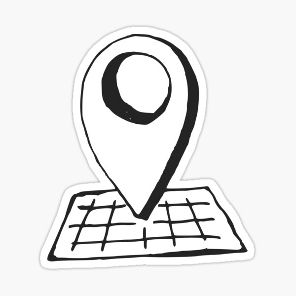 Item preview, Hand drawn sketch illustration icon of geo-location symbol on the map designed and sold by FuzzyLogicKate.