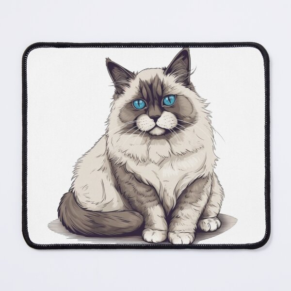 Item preview, Playful Ragdoll Cat Cartoon Illustration for Feline Lovers designed and sold by DooodleGod.