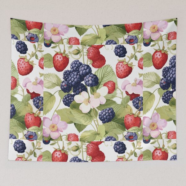 Item preview, Beauty of berries watercolor pattern designed and sold by PaletPatisserie.