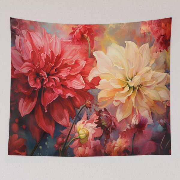 Artikelvorschau, Dahlias Brushstrokes entworfen und verkauft von Beauty Art Printable.