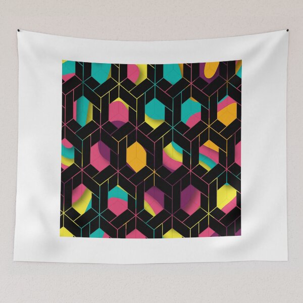Item preview, Geometrical Cubes Pattern - 04 designed and sold by Studio Grafiikka.