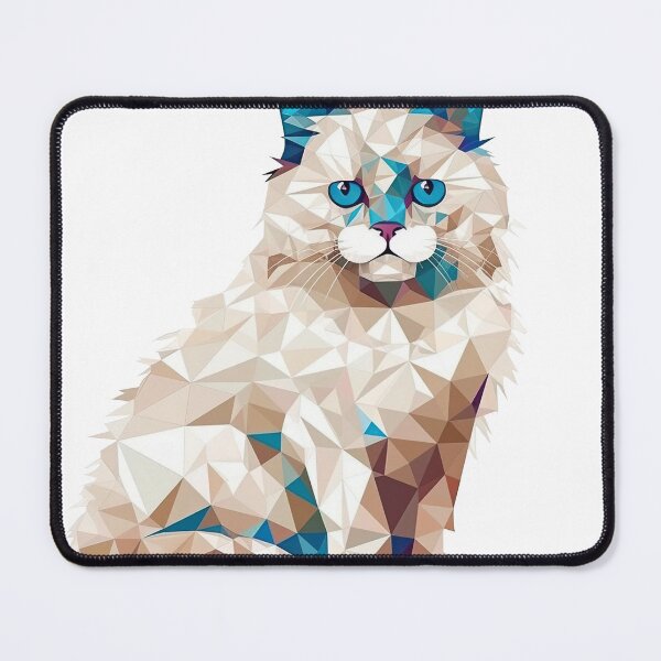 Item preview, RagdollGeometriCat: Whimsical Geometric Art for Ragdoll Cat Lovers designed and sold by DooodleGod.