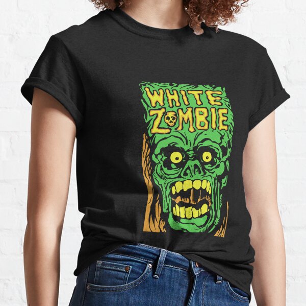 Green Monster Yell Shirt - White Zombie