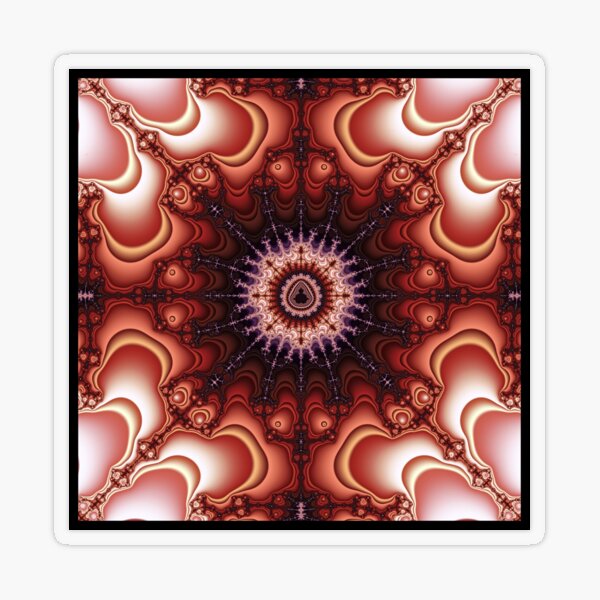 Symmetrical Mandelbrot Zoom Transparent Sticker