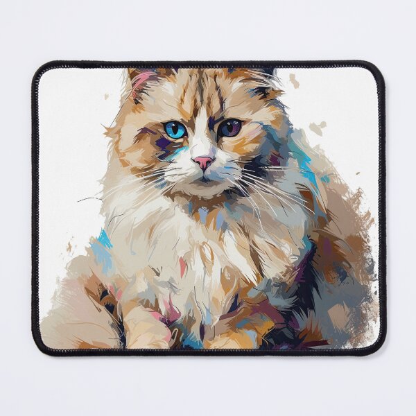 Item preview, Ragdoll Cat Dreams - Impressionistic Art for Feline Lovers and Cute Kitten Fans, capturing the Cuddly Domesticated beauty of this Adorable Feline breed. designed and sold by DooodleGod.