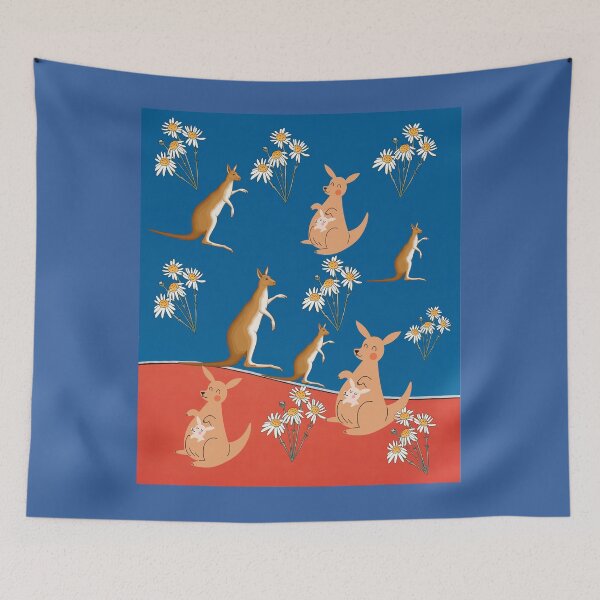 Item preview, kangaroo designed and sold by Anahit Petrosyan Art Studio & Unique Print Designs for a Gift.
