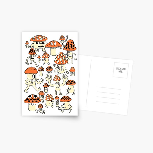 Pilze Postkarte